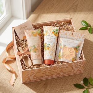 Amber glow Sun Kissed Citrus Body Scrub, Body Lotion & Bath Bomb Coastal Chic